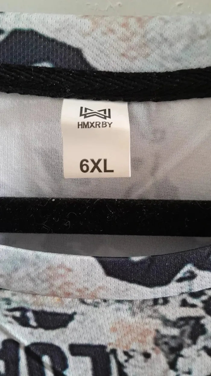 T-shirt imprimé "lettres", taille 6XL pour homme ou femme - photo numéro 3