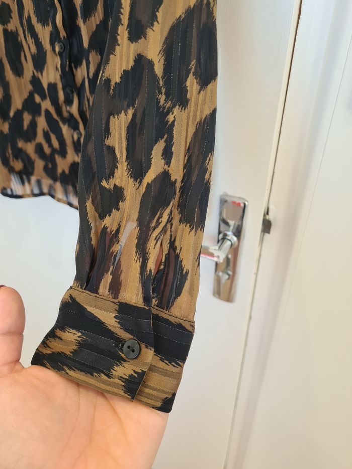 Chemisier blouse mango taille S - motif léopard - photo numéro 5