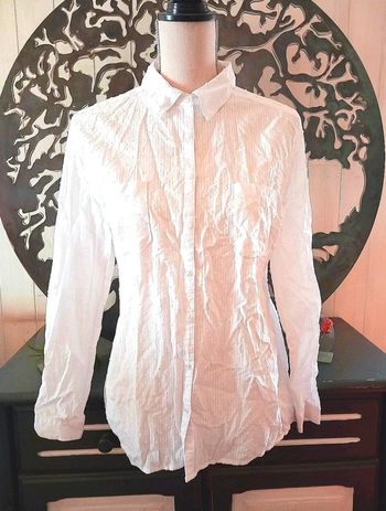 🌹Jolie chemise blanche 100% coton taille 44 Vintage🌹