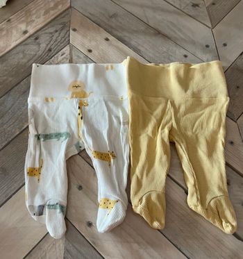 2 leggings côtelés