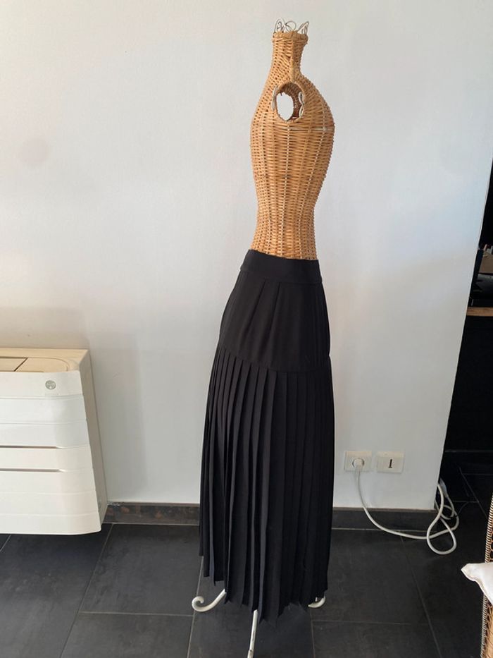 Jupe vintage Partypris Paris noire plissée taille 40/42 fabrication française - photo numéro 8