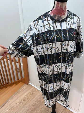 Robe mini-t-shirt en coton imprimé bambou multicolore Kenzo Memento Collection 2 - taille M