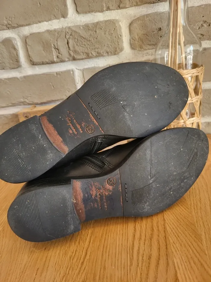Bottines Chelsea en cuir véritable noires Lavorazione Artigiana - photo numéro 14