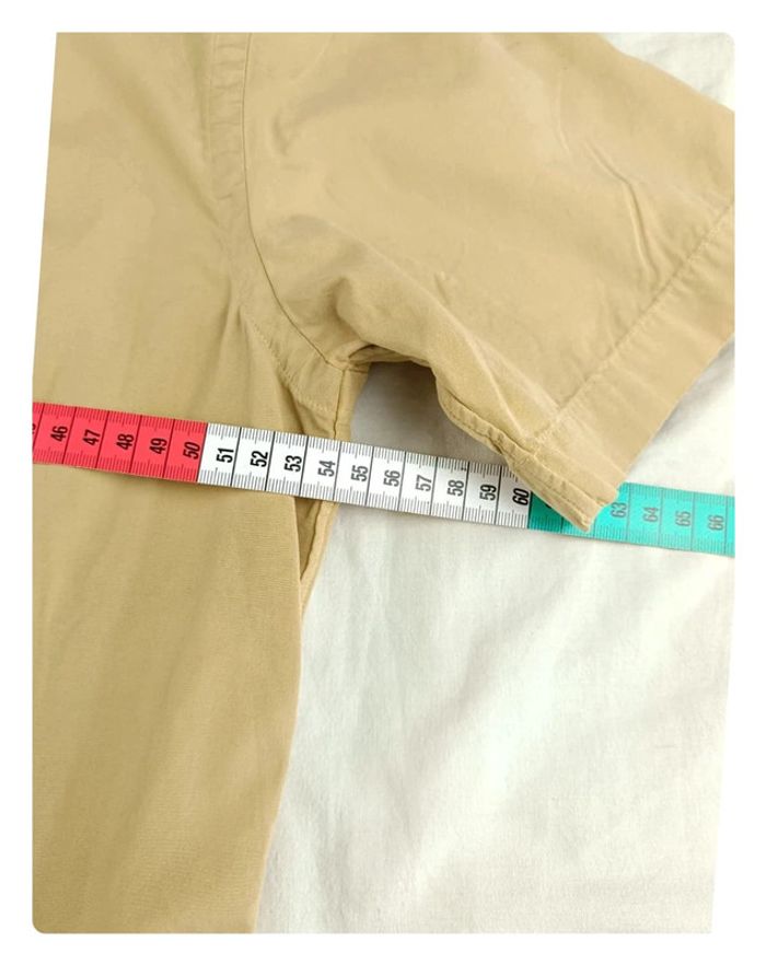 Chemise Ralph Lauren beige pastel manche courte logo rouge M - photo numéro 8