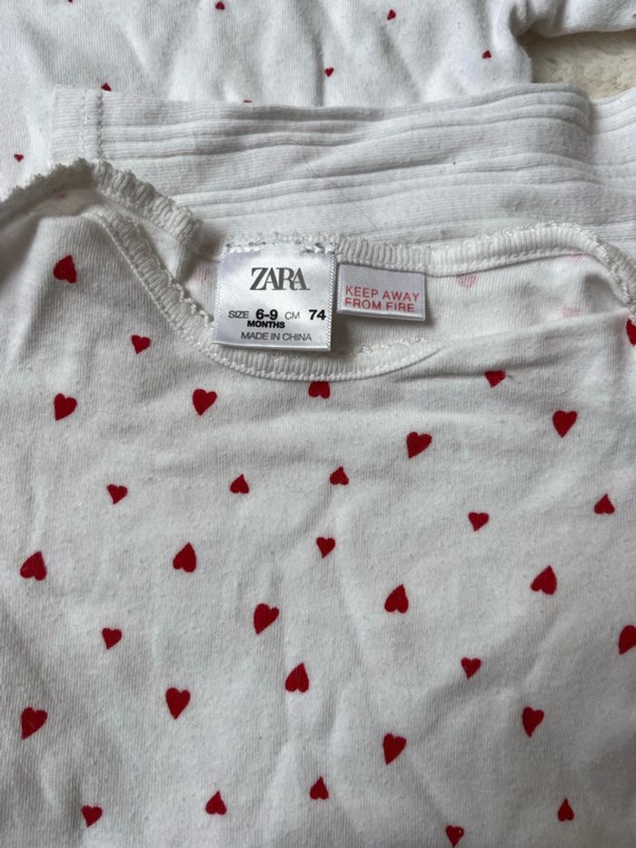 3 bodies cœur bébé fille 6-9 mois - photo numéro 2
