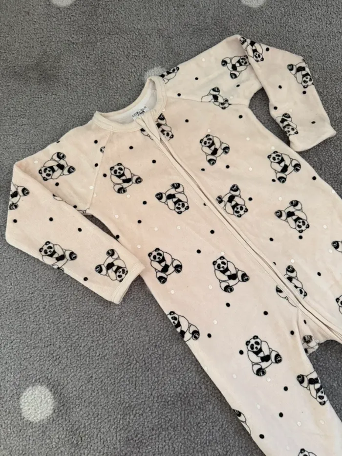 Dim Lovable - Pyjama Velours Panda Taille 24/36 mois 92 cm - photo numéro 2