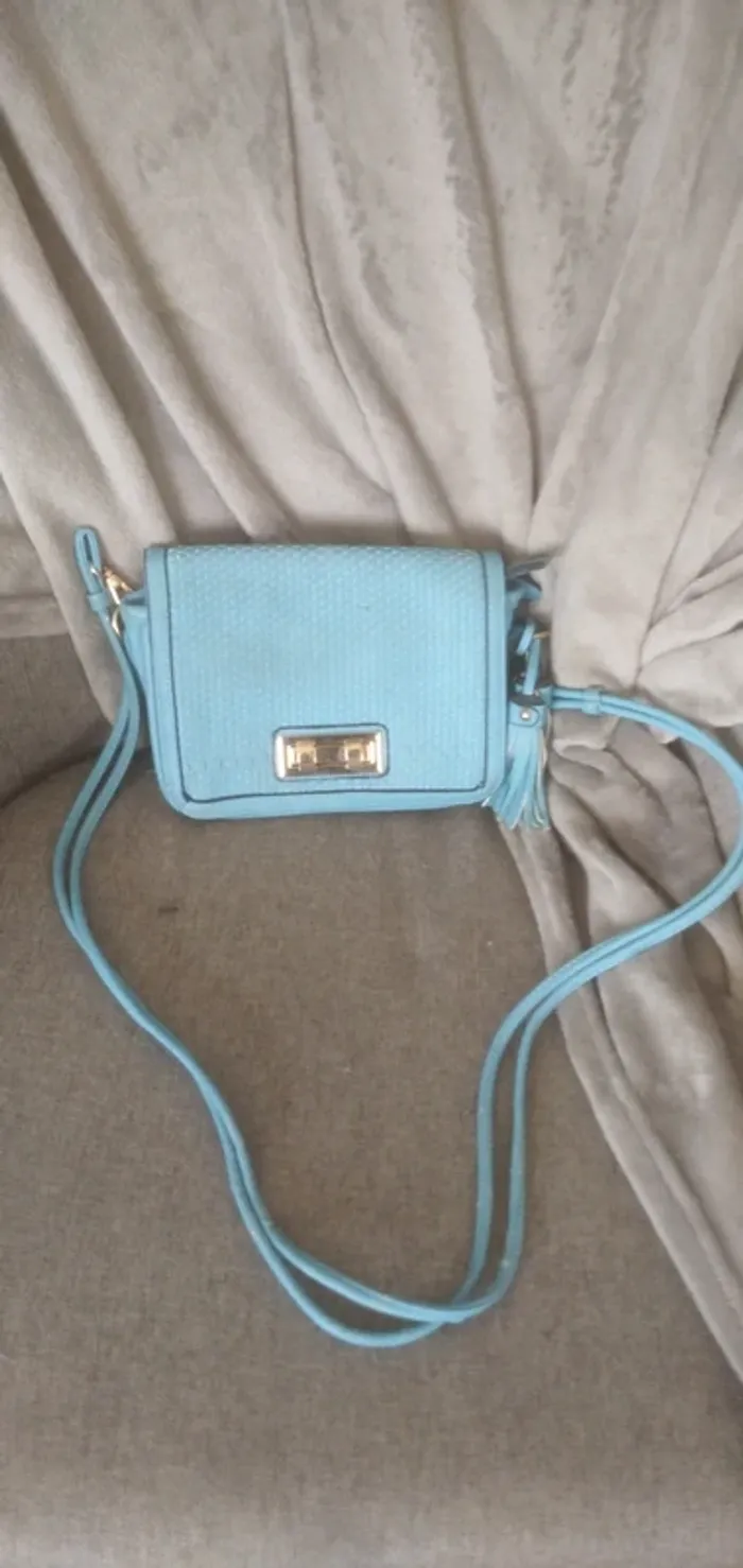 Sac a main pochette bleu - photo numéro 2