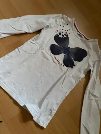 Pull fin / t-shirt manches longues papillon Smile Okaidi Taille 8ans - 126 cm