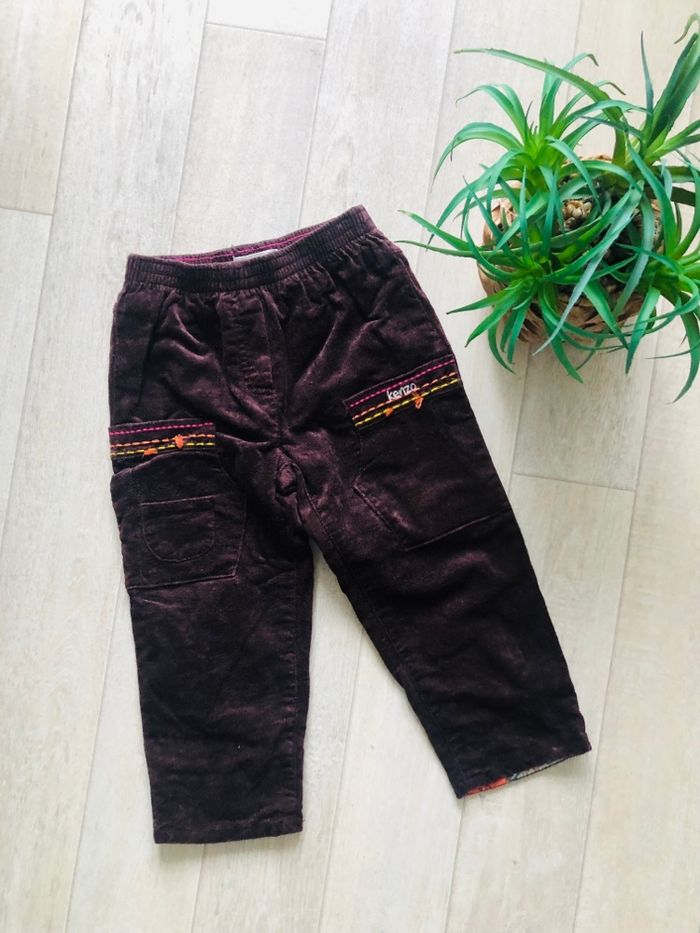 Pantalon prune fille Kenzo kids - photo numéro 2