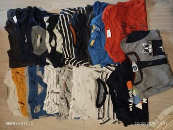 Lot 19 maillot manches longues 12 mois 