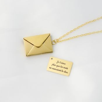 Collier Lettre d’Amour Personnalisé – Message Secret Gravé