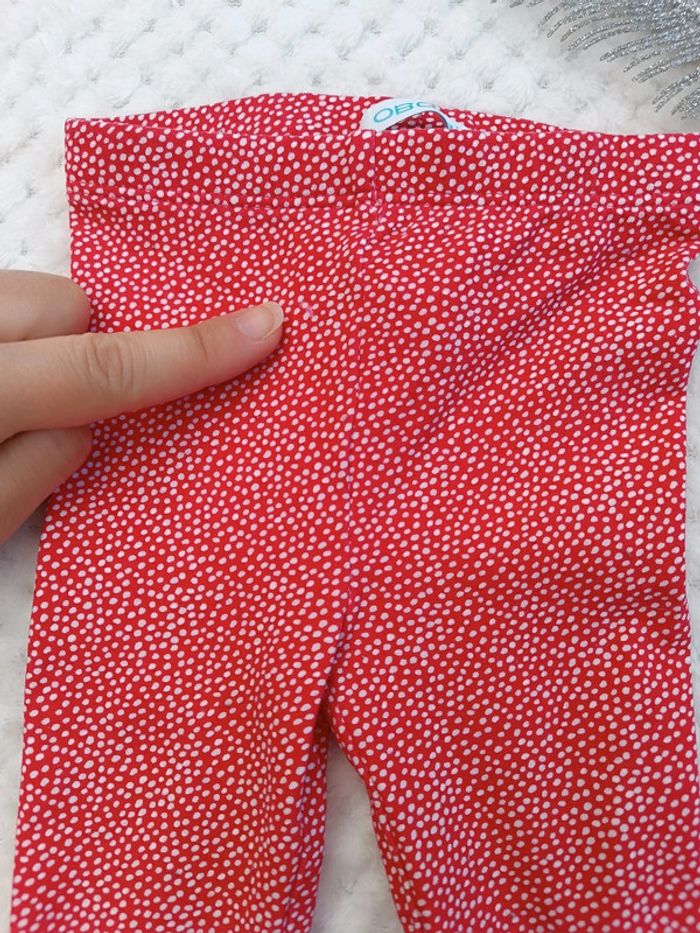🔸Legging rouge à pois Obaïbi – 3 mois🔸 - photo numéro 6