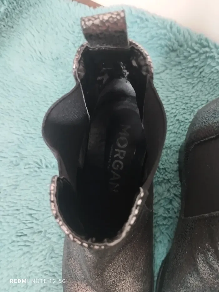 Jolie paire de Bottines Argenté Morgan pointure 36 - photo numéro 5