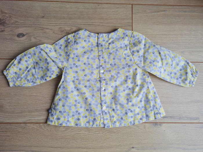 Blouse jaune et grise Obaibi 12 mois - photo numéro 3
