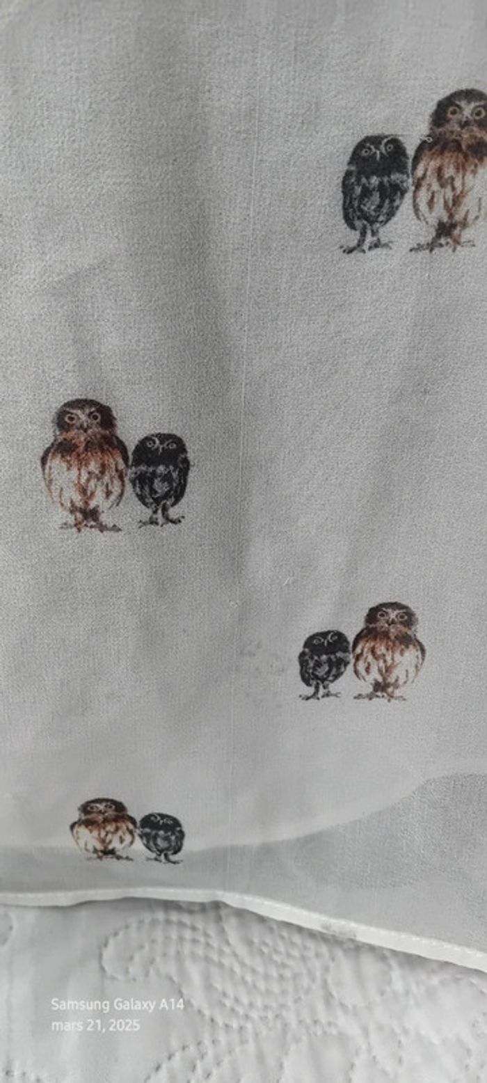 Blouse sans manches dos ouvert motif chouettes femme S trafaluc zara - photo numéro 12