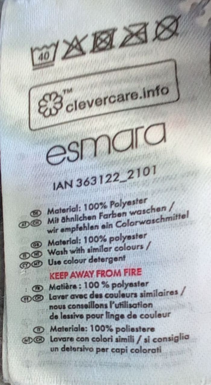 Combinaison pyjama marque Esmara taille S couleur gris léopard pour femme - photo numéro 5