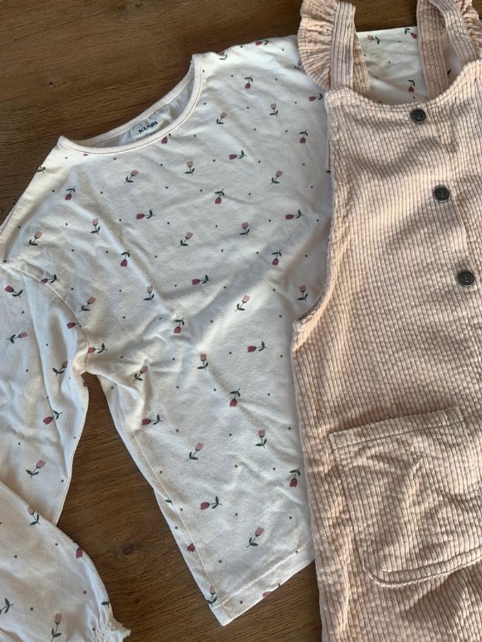 Robe velours + top fleuri - photo numéro 4