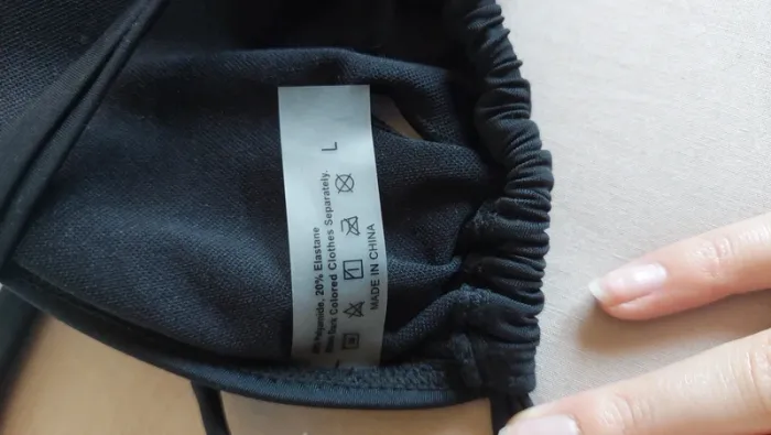 Maillot de bain/bikini noir liseré blanc – Shein – Taille L jamais porté - photo numéro 6