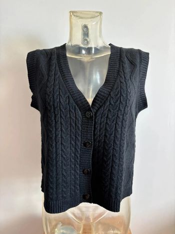 Pull sans manches noir TU