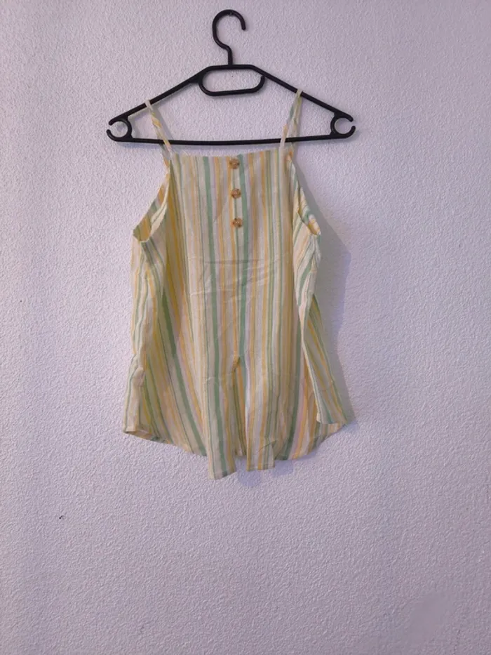 Débardeur rayé pastel MINE – Taille S – 100% coton – Neuf avec étiquette - photo numéro 2