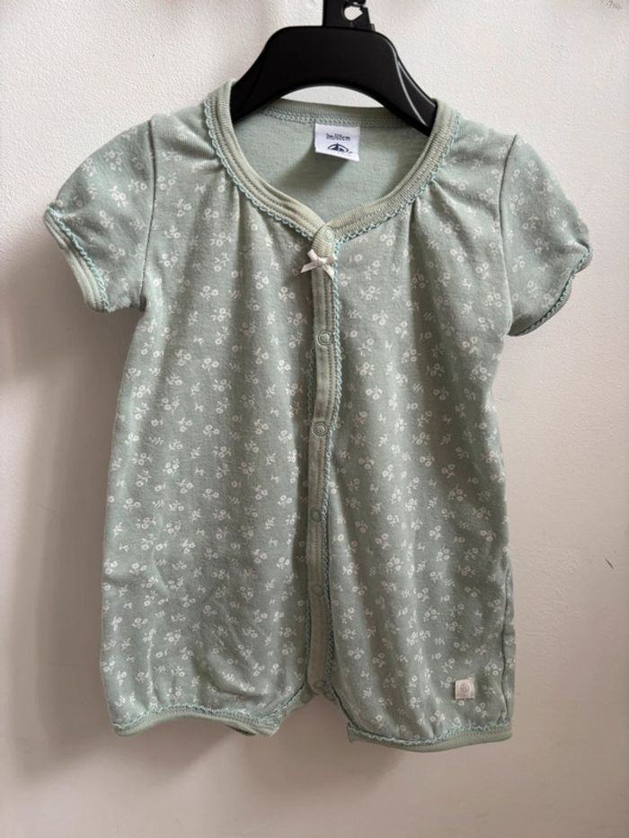 Pyjama été vert Petit Bateau 3 mois - photo numéro 2