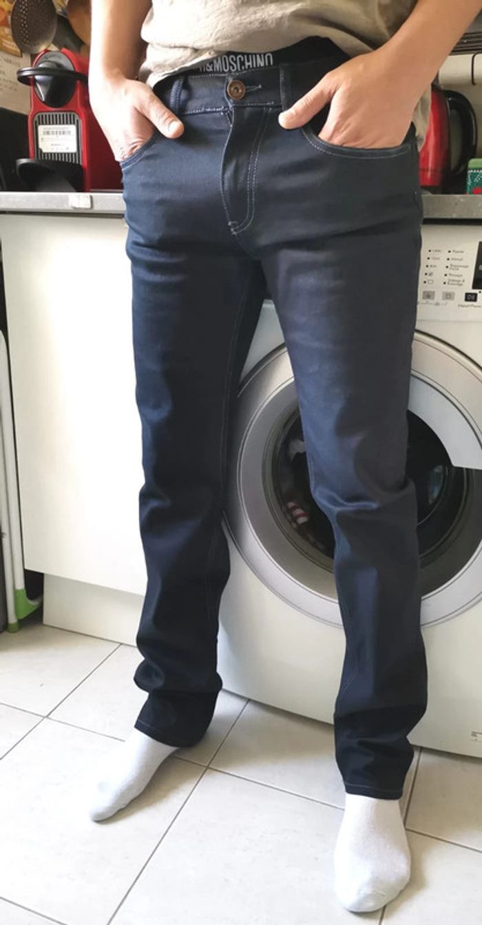 Superbe jeans bleu brut LeeCoper neuf - photo numéro 7