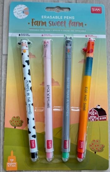 Stylo legami effaçables animaux de la ferme
