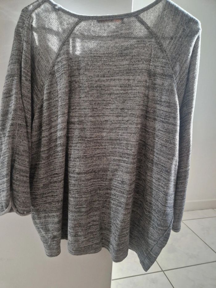 Pull gris manche 3/4 - photo numéro 3
