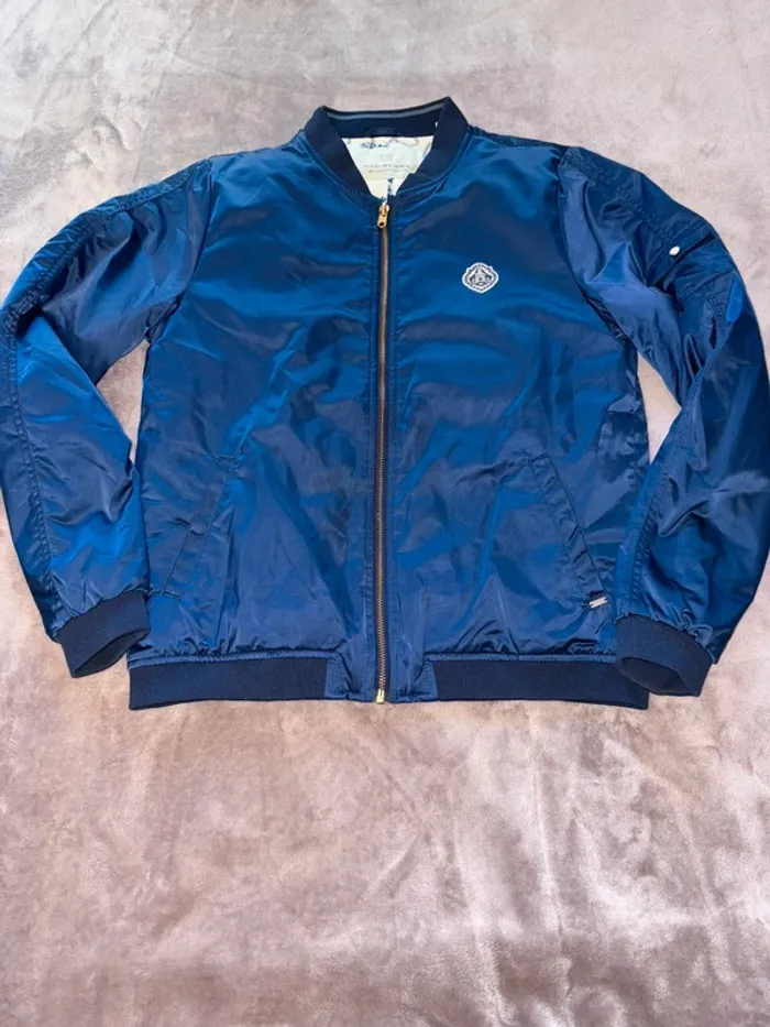 Blouson bleu Scotch & soda taille 16 ans garçon en très bon état - photo numéro 4