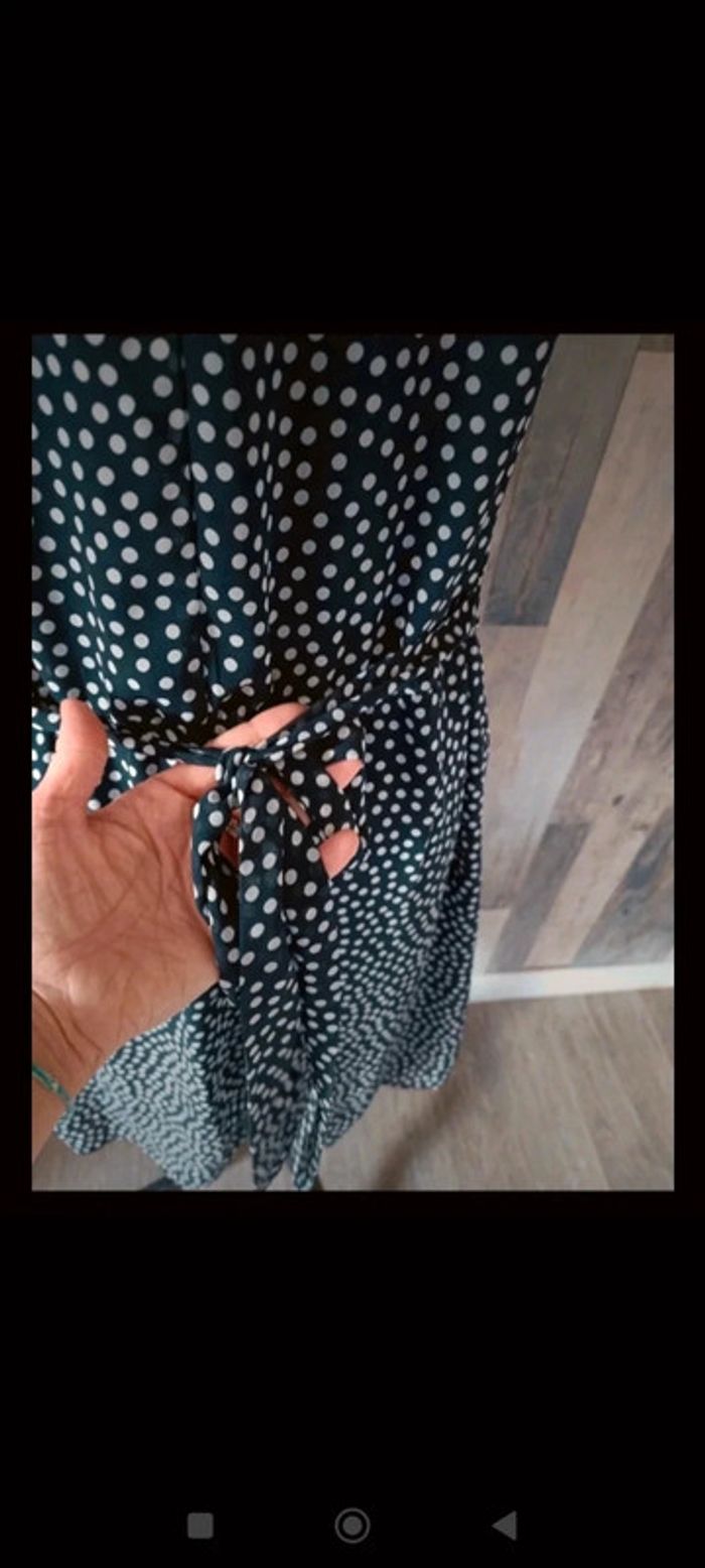 Robe à pois bleu marine paprika 44 - photo numéro 5