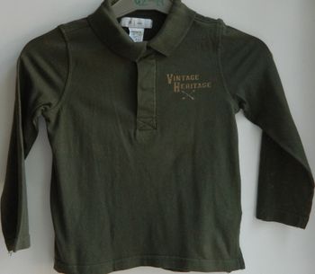 Polo manches longues T 4 ans "La Redoute"