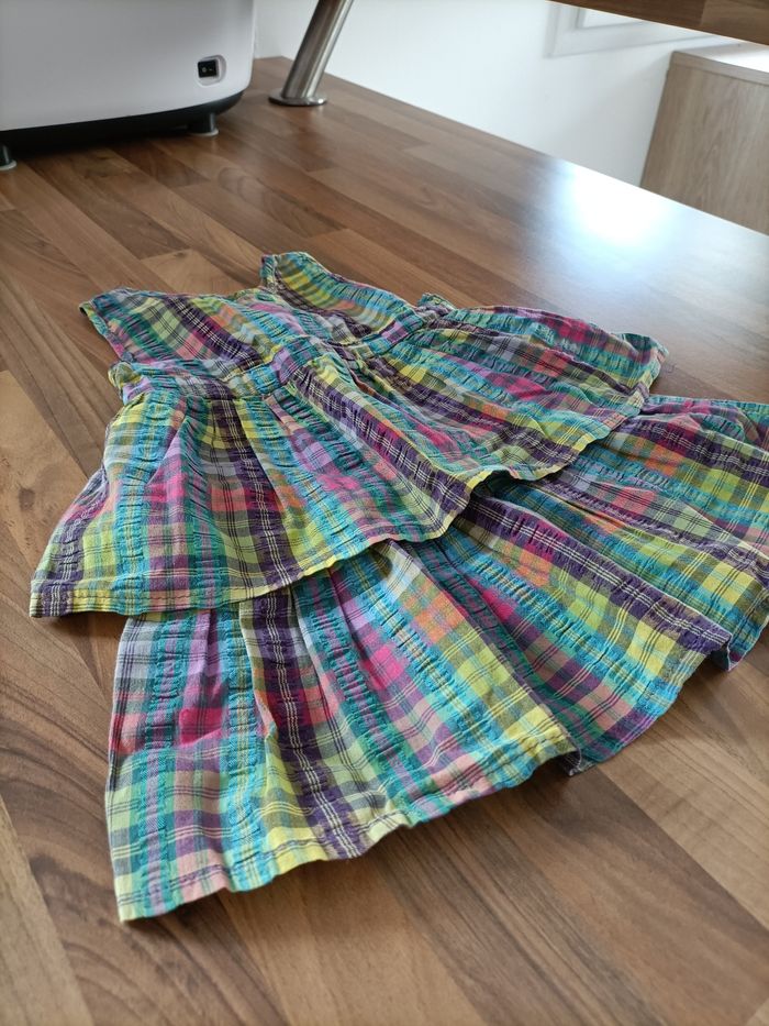 Robe verte et multicolore type Antilles 18 mois Petit Boy - photo numéro 5