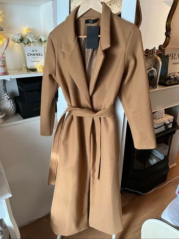 Long manteau avec ceinture couleur taupe T.S NaaNaa neuf 🍂