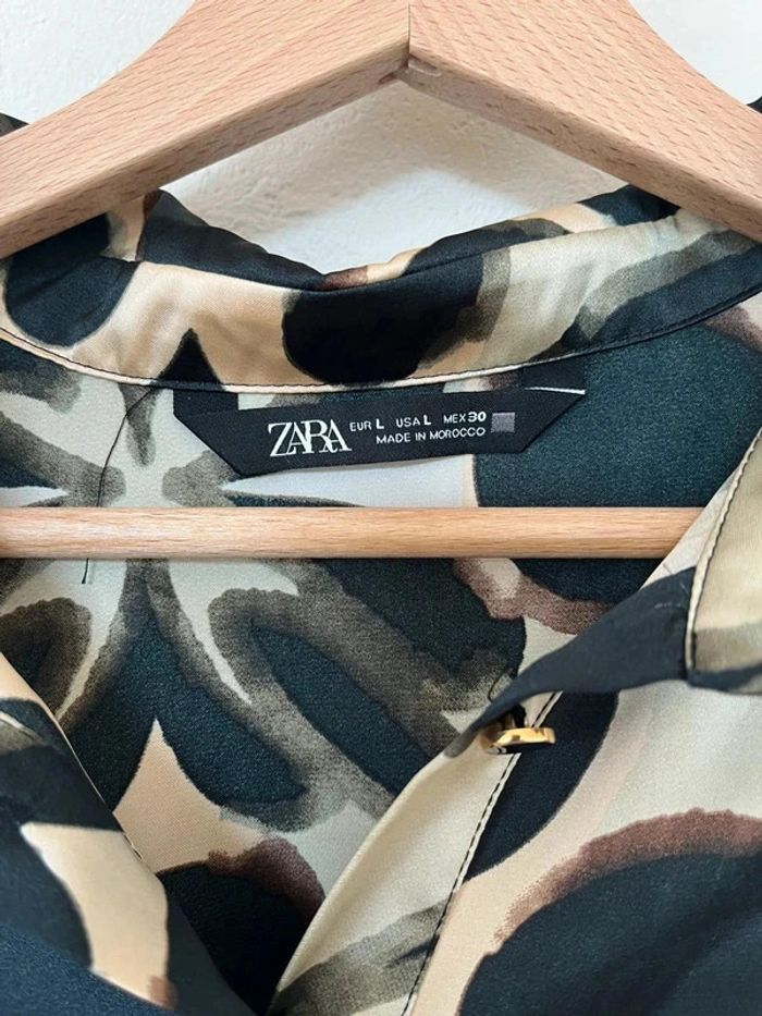 Robe imprimée Zara – Taille L – Très bon état fluide légère - photo numéro 5