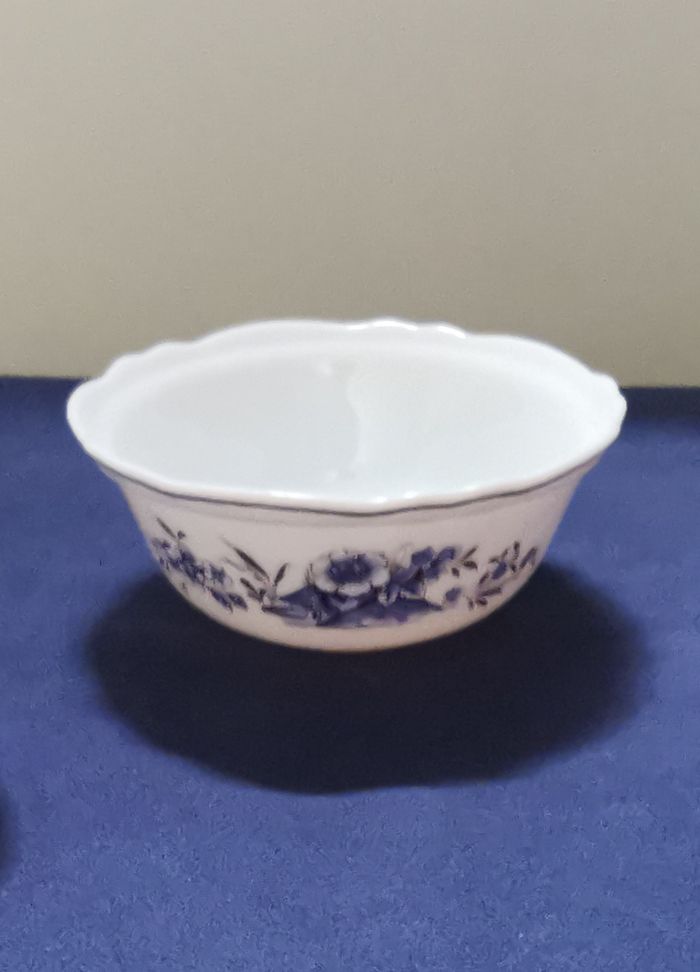Coupelle Arcopal vintage déco bleue