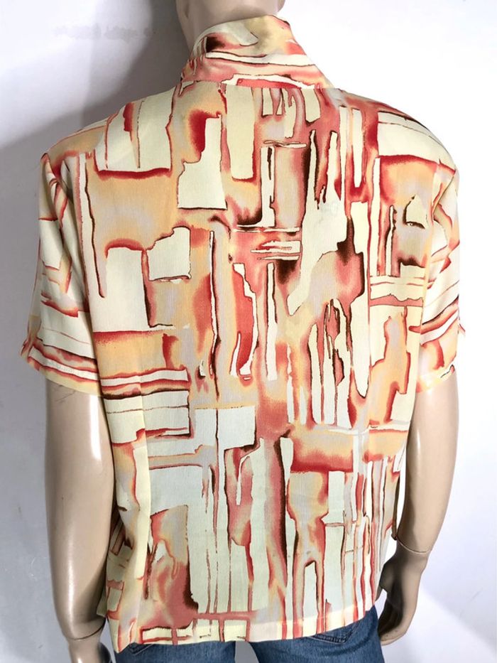 Jolie blouse chemise abstraite Laura Belmont taille 40/42 (voir mesures) - photo numéro 6