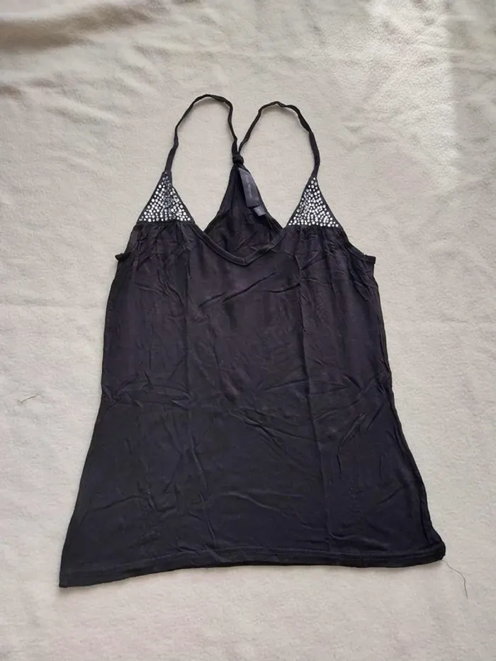 Debardeur noir avec diamant T38
