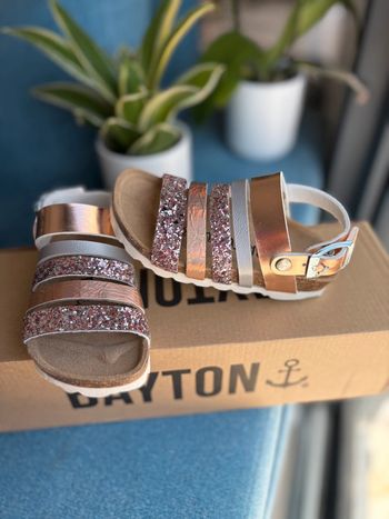 Sandales Bayton rose pailletées 24
