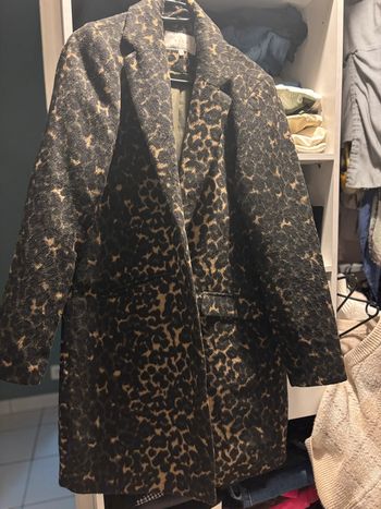 Manteau long léopard