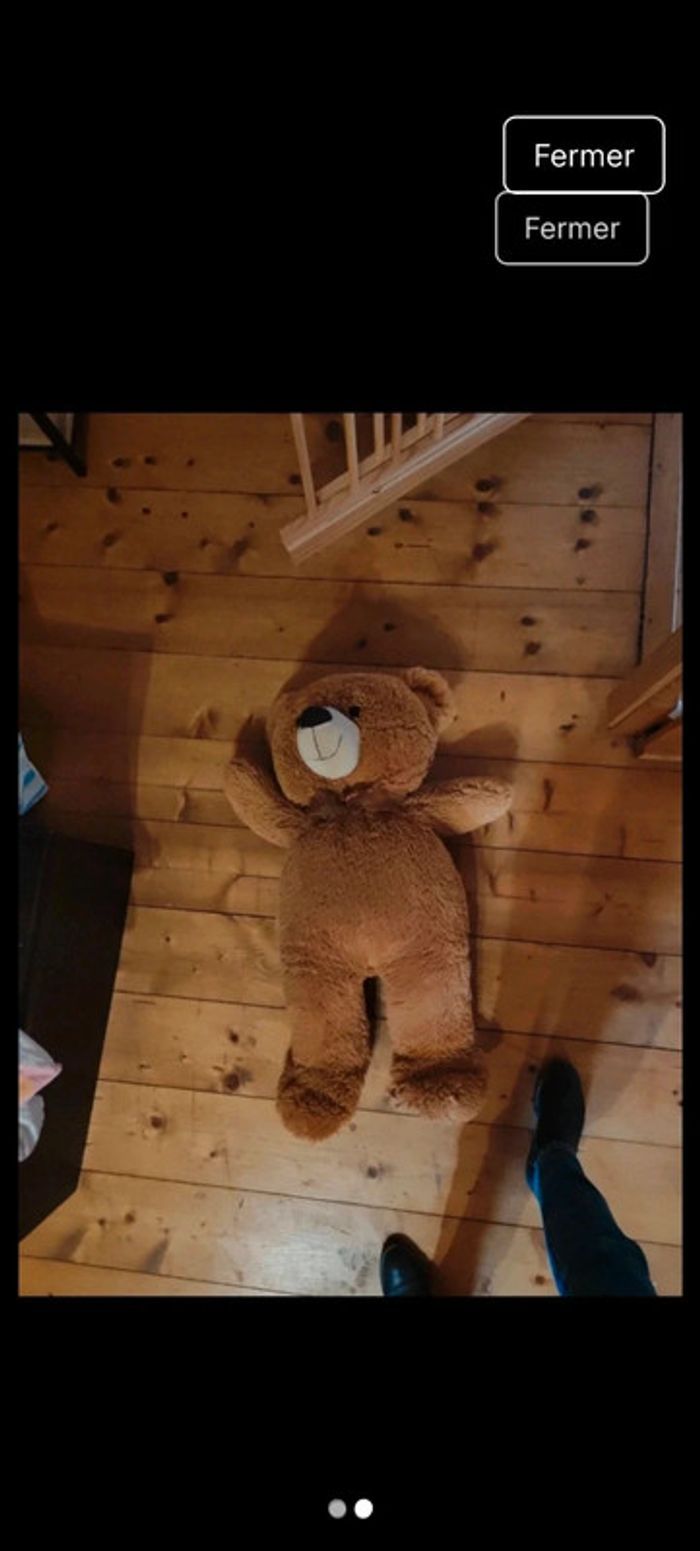 Ours en peluche XXL ultra doux – Cadeau idéal – Peluche géante – Excellent état - photo numéro 2