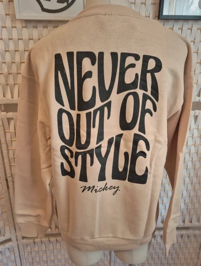 💕joli Sweat Disney Mickey "Positive Vibes" femme TM / 38💕 - photo numéro 4