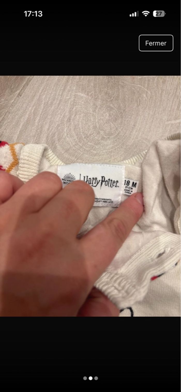 Pull 18 mois Harry Potter - photo numéro 2