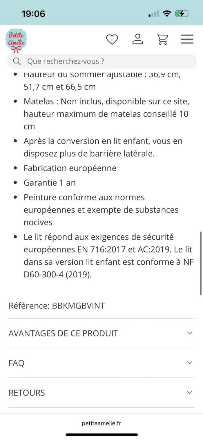 Lit bébé évolutif - photo numéro 3