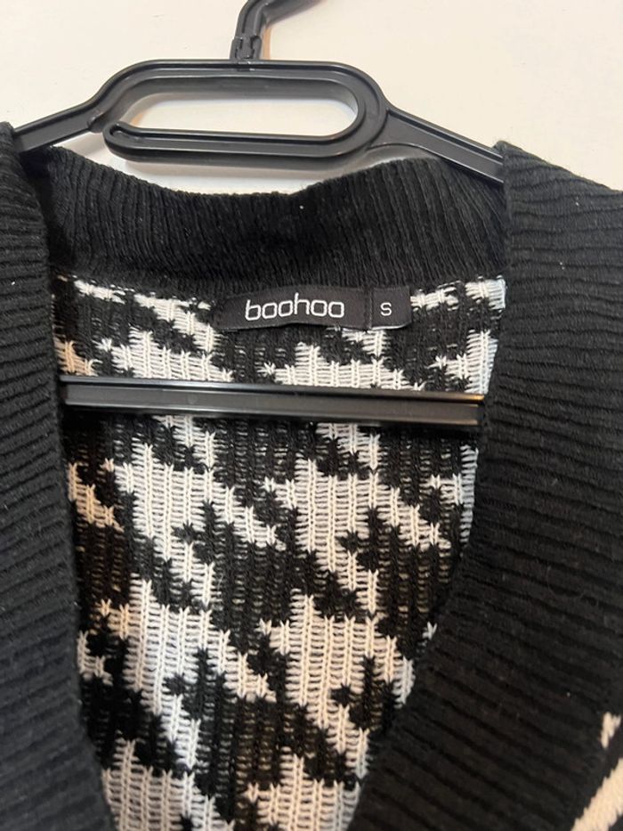 Pull sans manches à carreaux motif pied-de-poule - photo numéro 2