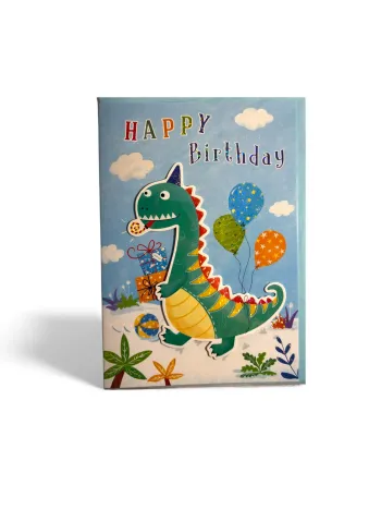 Carte joyeux anniversaire enfant Juicy Lemon motif dinosaure 19 x 13 cm Neuf