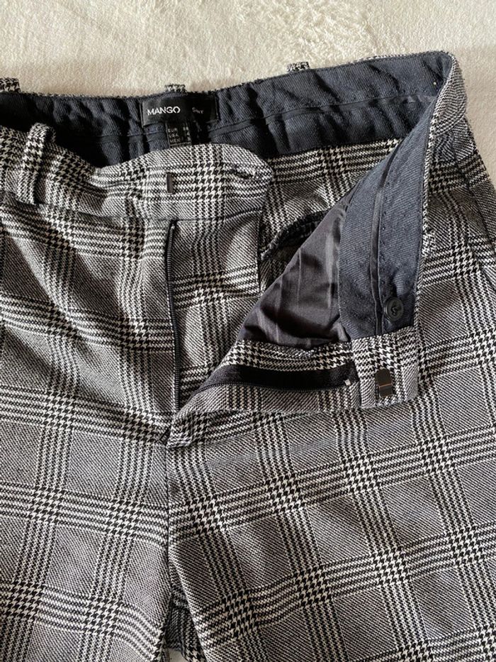 Pantalon Mango noir et blanc à carreaux taille 36 - photo numéro 7
