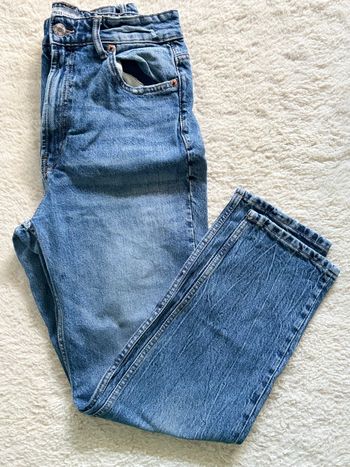 Jean coupe mom couleur bleue 