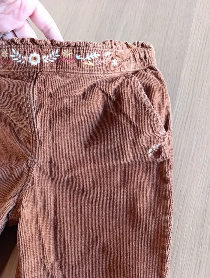 Pantalon Sergent Major 11 ans cannelle en velours - photo numéro 2