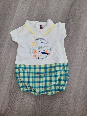 Combishort / barboteuse garçons 3 mois