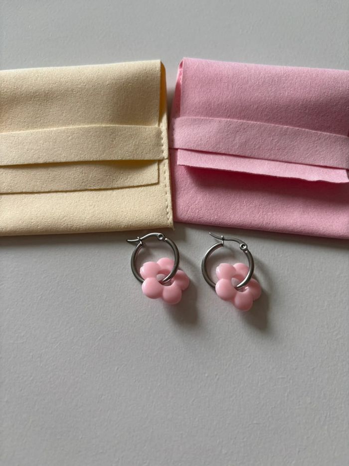 Créole pendentif fleur